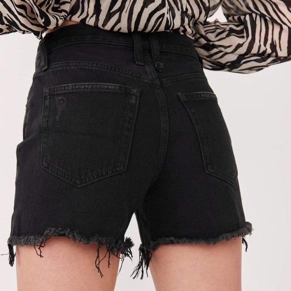 NWT Free People Makai Cut Off Denim Shorts Distressed black - Picture 3 of 16